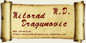 Milorad Dragunović vizit kartica